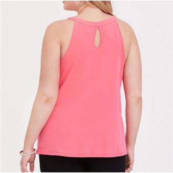 Torrid Studio Knit High Neck Tank Sleeveless Bubble Gum Pink Size 4X - Picture 2 of 8